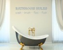 Bathroom Rules Quotes Wall Decal Bathroom Rules Quotes Wall Decal Motivational Vinyl Art Stickers
